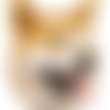 Écusson patch brodé shiba inu applique thermocollant broderie chien