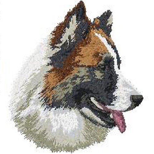 Écusson patch brodé chien de berger islandais applique thermocollant broderie chien icelandic sheepdog
