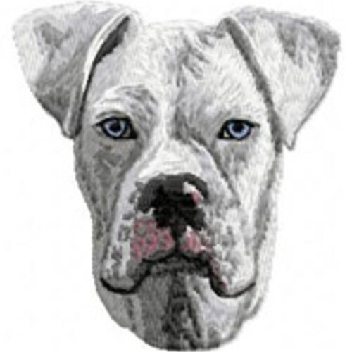 Écusson patch brodé boxer applique thermocollant broderie chien personnalise casquette bob masque sac torchon