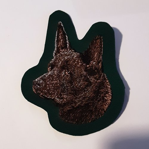 Écusson patch brodé australian kelpie applique thermocollant broderie chien personnalise harnais sac shirt bag masque cadeau dog mom