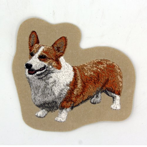 Écusson patch brodé cardigan welsh corgi pembroke applique thermocollant broderie chien