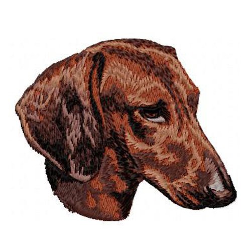 Écusson patch brodé teckel applique thermocollant broderie chien dachshund sac harnais manteau cadeau gift mom dad