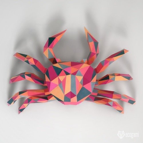 Crabe à assembler en papier