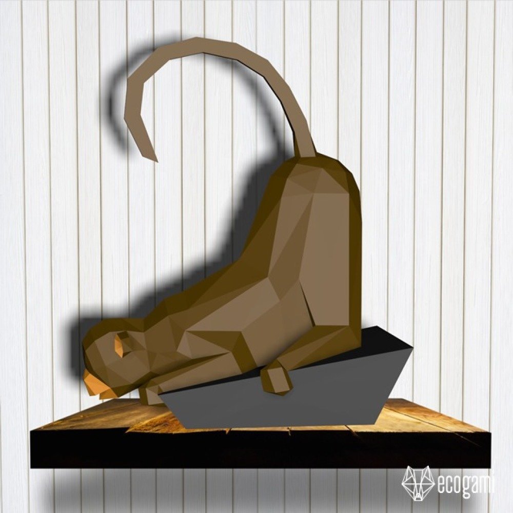 Diy sculpture de singe en papier - Un grand marché