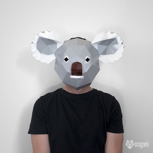 Diy masque papercraft de koala