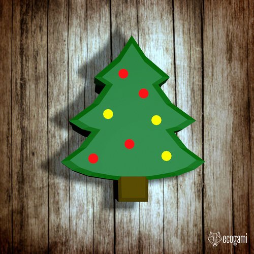 Boîte sapin de noël en papier