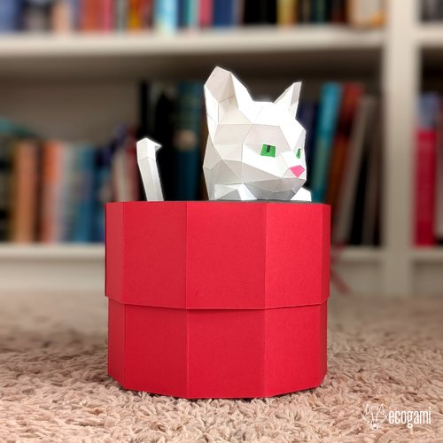 Boîte de chat en papier