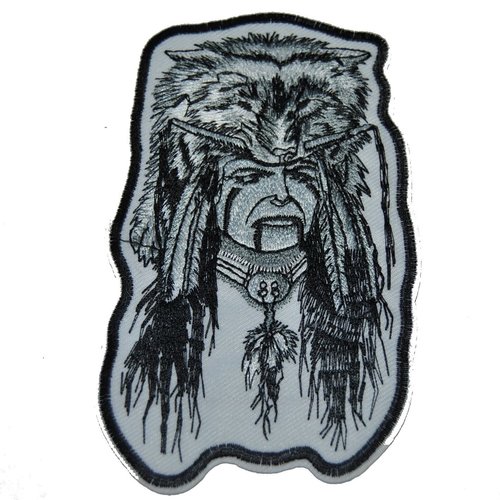   patch indien loup thermocollant coutures