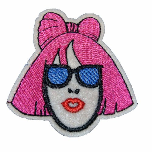 Patch fille girl ecusson thermocollant couture