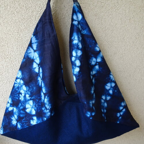 Sac origami bleu marine en wax