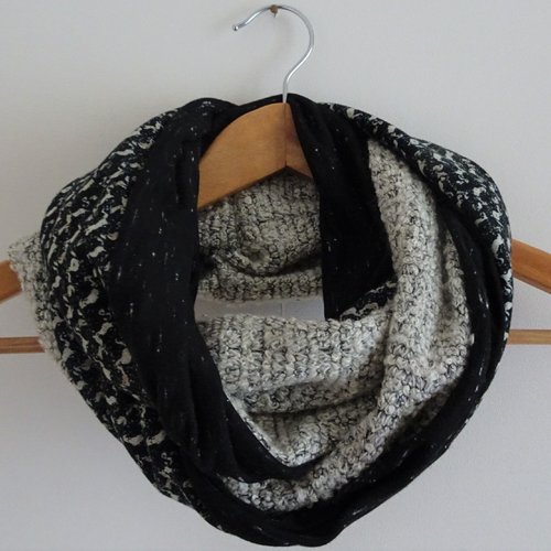 Snood homme aux trois tissus