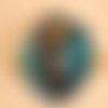 Snood turquoise motifs géométriques