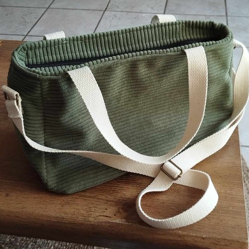 Sac velours vert