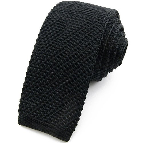 Cravate tricot noire