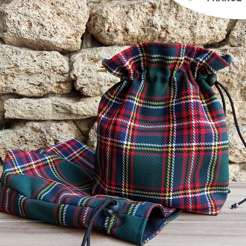 Housses étriers carreaux écossais - pochettes de protection