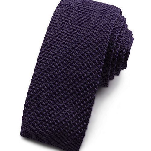 Cravate tricot violet foncé - accessoire mariage / ville / bureau /  idée cadeau