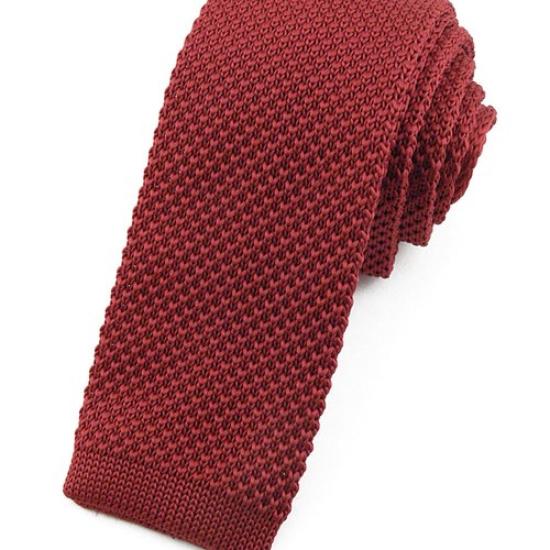 Cravate tricot rouge rubis - accessoire mariage / ville / bureau /  idée cadeau