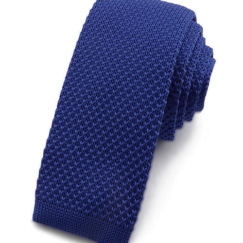 Cravate tricot bleu roi - accessoire mariage / ville / bureau /  idée cadeau