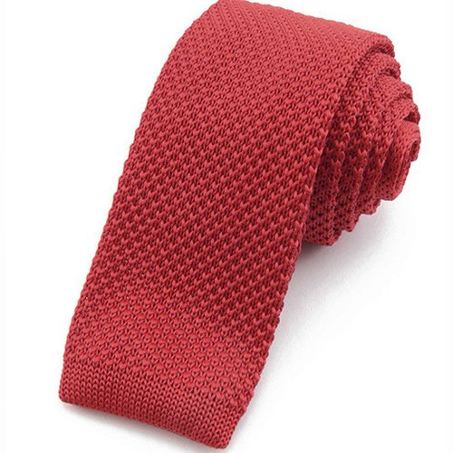 Cravate tricot rouge - accessoire mariage / ville / bureau /  idée cadeau