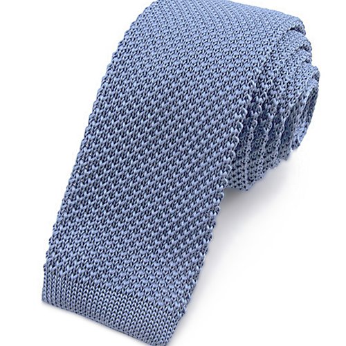 Cravate tricot bleu clair - accessoire mariage / ville / bureau /  idée cadeau