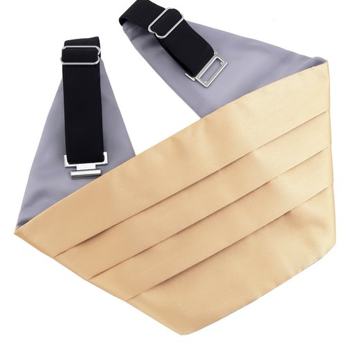 Ensemble ceinture smoking dorée, avec noeud papillon - mariage, soirée, fête, anniversaire