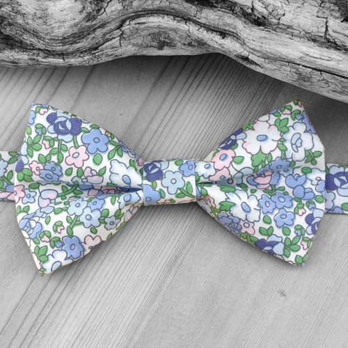 Nœud papillon à fleurs liberty en popeline de coton - mariage, cérémonie