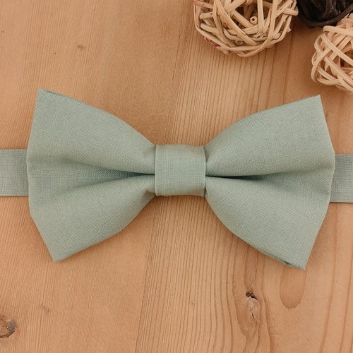 Nœud papillon vert sauge - adulte / bébé / enfant / ado - accessoire mariage, cérémonie, communion, baptême, cadeau, fête