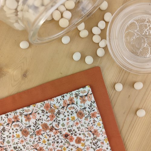 Duo - 1 pochette costume uni terracotta +1 liberty orange brûlée  - mariage, cérémonie - accessoire veston veste mariage, marié