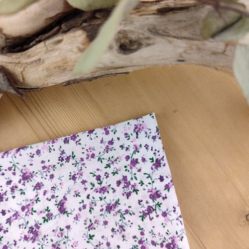 Pochette costume à petites fleurs liberty violettes - pour adulte et/ou enfant - mariage, cérémonie