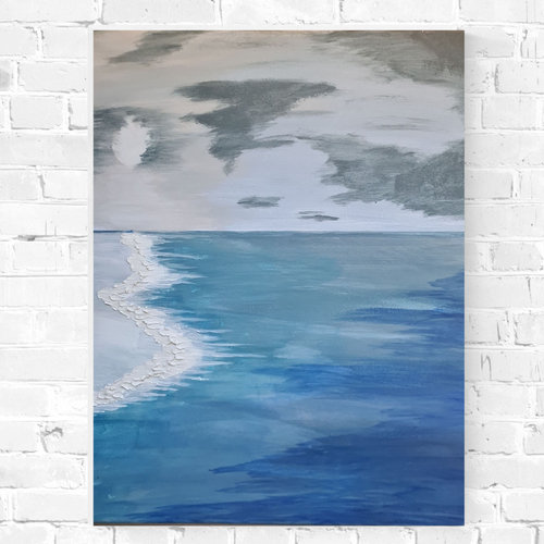 Peinture acrylique relief nature moderne unique fait main en peinture acrylique paysage mer