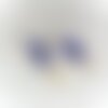 Créoles boucles d'oreilles bleu argent violet or anneaux