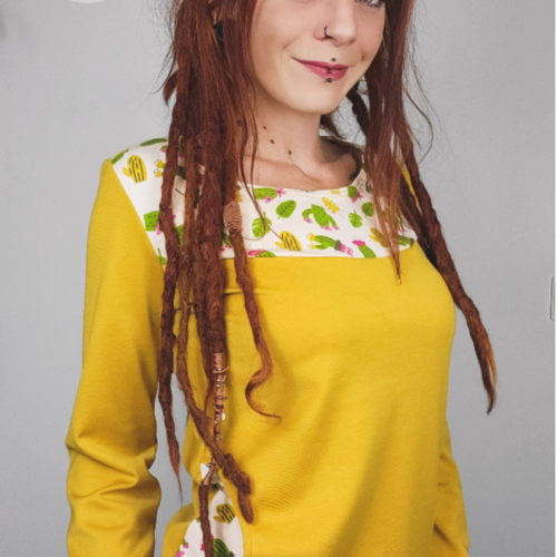 Pull bi matières ķøăď