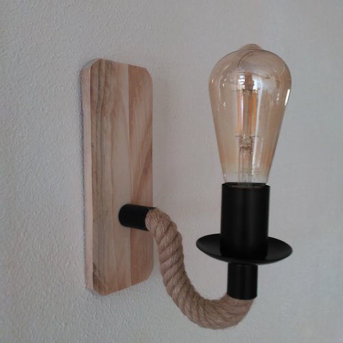 Lampe, luminaire, applique, suspension murale, décoration intérieur, lampe fait mains. luminaire style rustique.
