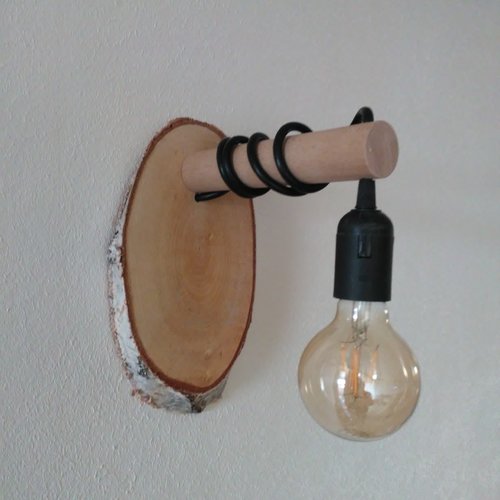 Applique murale, luminaire de création, lampe artisanal, luminaire de décoration, lampe de style campagne,création original.
