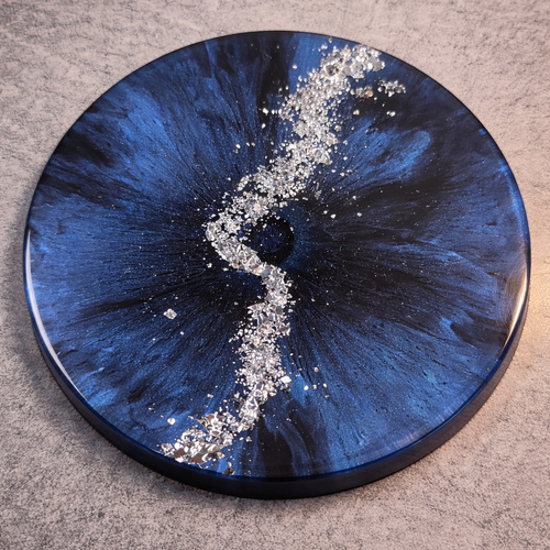 Dessous de verre unique en résine pièce d’atelier pa-002