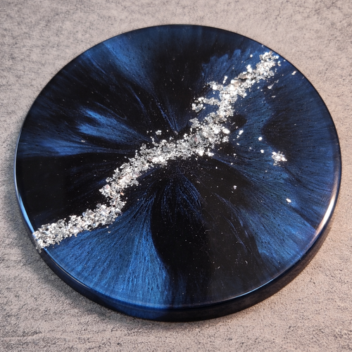 Dessous de verre unique en résine pièce d’atelier pa-001