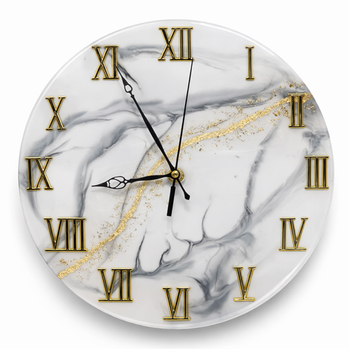 Horloge murale 27 cm – collection faille élégante – marbre royal