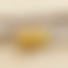 Boucles d'oreille bohèmes ivoire végétal jaune safran argent 925; boucles d'oreille femme graine de tagua jaune cristal rouge argent 925
