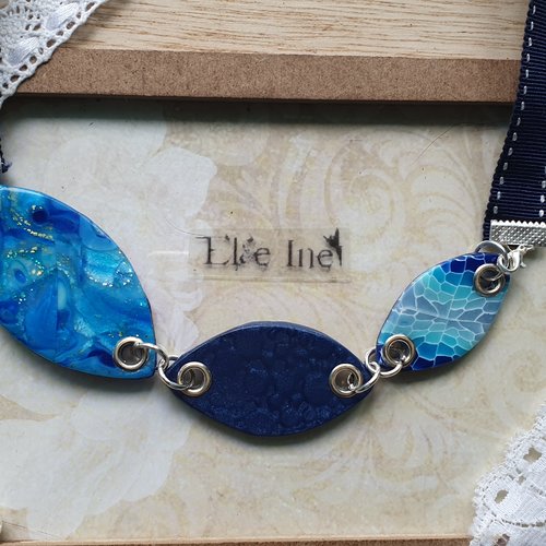 Collier calisson océanique en polymere