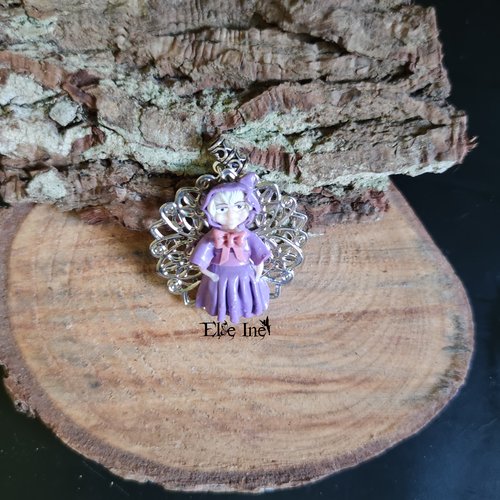 Pendentif marraine la bonne fée en polymère