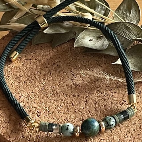 Bracelet réglable cordon torsadé
