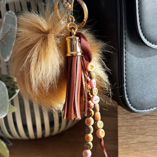 Porte clés / bijou de sac message "j'ai buté cupidon"