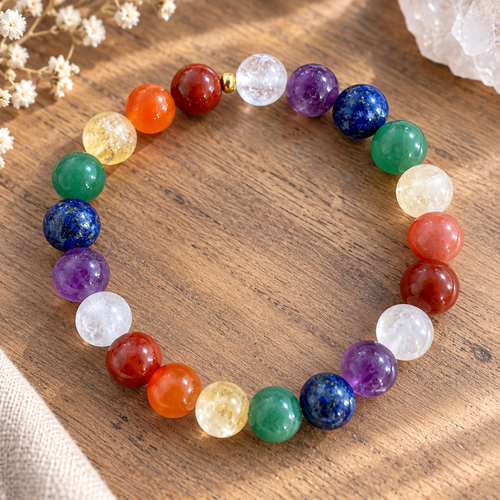 Bracelet 7 chakras - pierres naturelles - harmonie