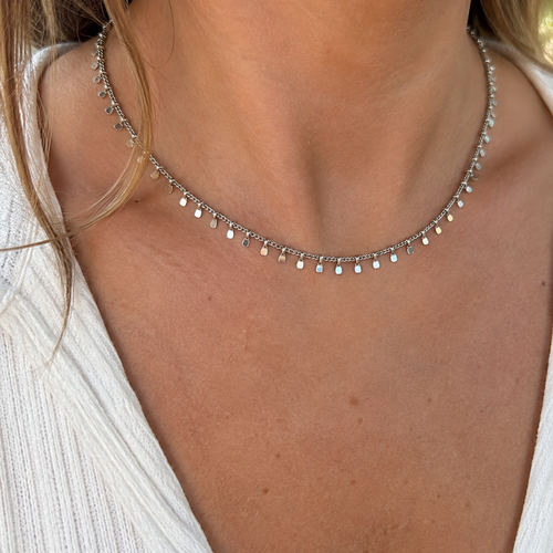 Collier bellière argenté - acier inoxydable 316l - bijou femme