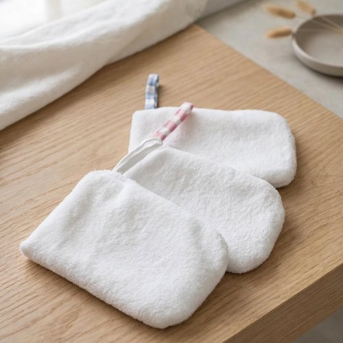 Gant démaquillant double face
