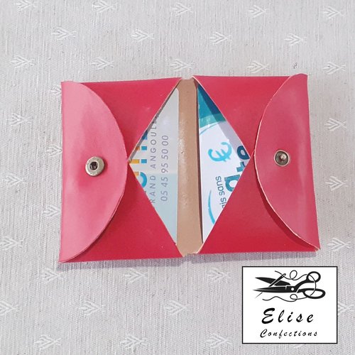 Porte carte origami en cuir