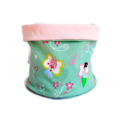 Tour de cou enfant, snood fille, fées vert menthe, jersey de coton biologique, foulard circulaire fille