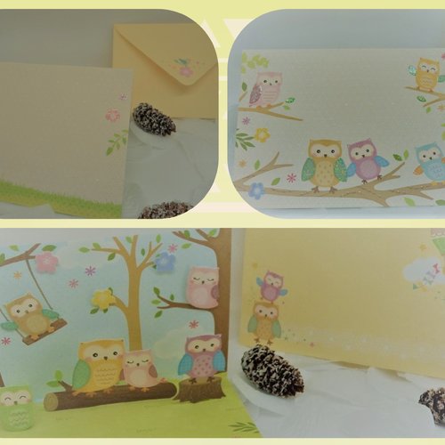 Carte 3d Fait Main Les Hiboux C Est Chouette A Offrir Anniversaire Naissance Noel Paques Fete Un Grand Marche