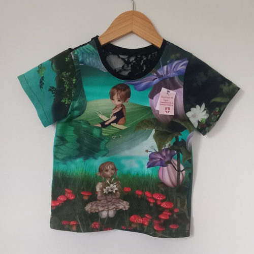 T-shirt taille 8 ans, tee-shirt fée, cadeau noël fée, cadeau fille 8 ans,tee-shirt coton,maillot  coton