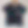 Tee-shirt noir jersey coton avec motif plume t,t-shirt 6 ans,cadeau noel enfantaille 6 ans
